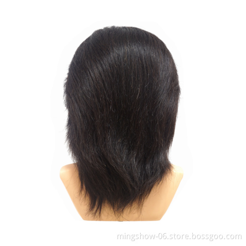 100% Real Hair Male Training Mannequin Head For Cutting Practice Salon Hairdressing Barber Doll Head